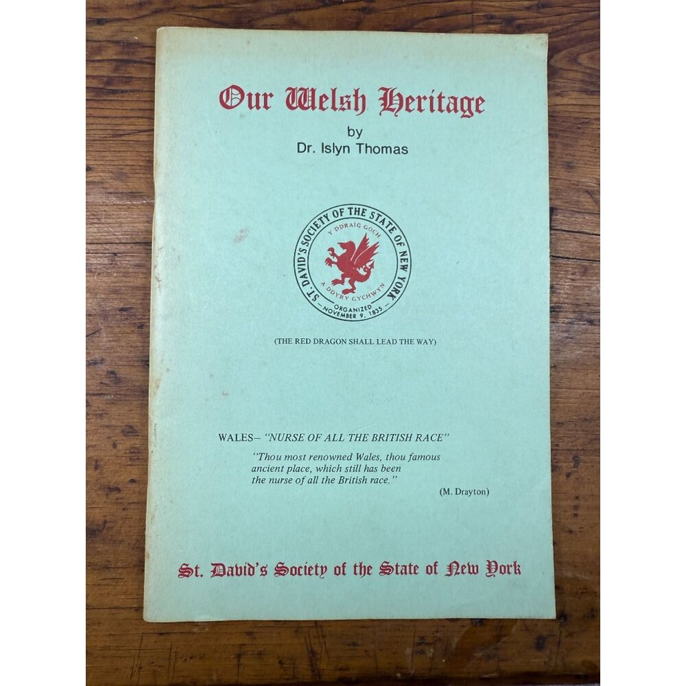 Our Welsh Heritage By Dr. Islyn Thomas Paperback 1973 Third Printing